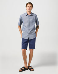 MESKIE SPODENKI WRANGLER CHINO SHORT NAVY 112362348