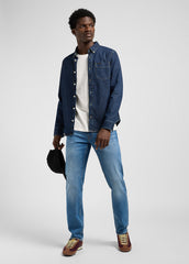 Męskie Spodnie Jeansowe Lee Daren Zip Fly Denim Savant 112370646