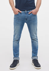 Spodnie Jeansowe Męskie Mustang Atlanta Super Skinny Denim Blue 1014186 5000 313