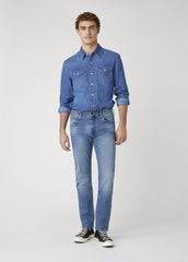 MĘSKIE SPODNIE JEANSOWE WRANGLER GREENSBORO BLUE FEVER W15QQ892 112127033