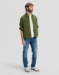 MESKIE SPODNIE LEE RIDER OCEAN BLUE 112376409