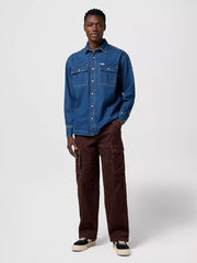 Męskie Spodnie Wrangler Cj Loose Cargo Mahogany 112371049