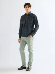 MĘSKIE SPODNIE WRANGLER GREENSBORO AGAVE GREEN 112378469
