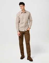 Męskie Spodnie Wrangler Greensboro Dark Earth 112371571