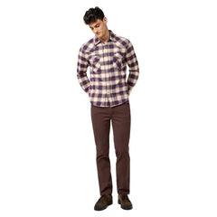 MESKIE SPODNIE WRANGLER GREENSBORO MAHOGANY 112370722