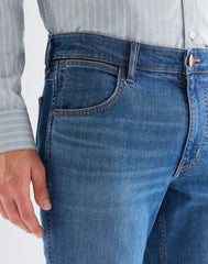 Męskie Spodnie Jeansowe Wrangler Greensboro Mid Visual 112378816