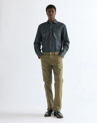 MESKIE SPODNIE WRANGLER GREENSBORO OLIVE NIGHT 112371389