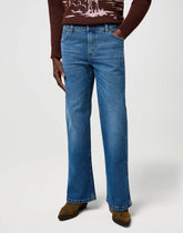 Meskie Spodnie Wrangler Loose Boot Sky Breeze 112371340