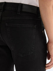 MESKIE SPODNIE WRANGLER REGULAR BLACK RINSE 112125980