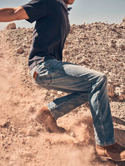 MESKIE SPODNIE WRANGLER TEXAS HARBOR BLUE 112378690