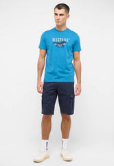 Męskie Szorty Cargo Mustang Houston Cargo Shorts Navy Blazer 1016460 5324