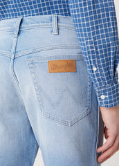 Męskie Szorty Jeansowe Wrangler Texas Shorts Clear Blue W11CZH280 112126021