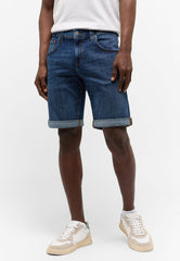 Męskie Szorty Mustang Chicago Shorts Z Denim Blue 1015691 5000 883