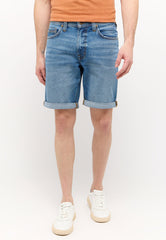 Męskie Szorty Mustang Washington Shorts Denim Blue 1015149 5000 404