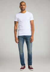 Męski T-Shirt Koszulka Logo Mustang Alex C Embroidery Tee General White 1015050 20045