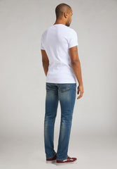 Męski T-Shirt Koszulka Logo Mustang Alex C Embroidery Tee General White 1015050 20045