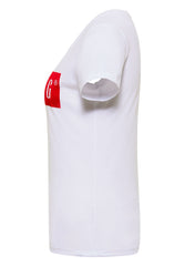 T-Shirt Damski Mustang Alina C Logo Nadruk General White 1013220 2045