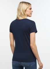 T-Shirt Damski Mustang Alina C Logo Tee Blue Nights 1013220 4085