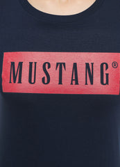 T-Shirt Damski Mustang Alina C Logo Tee Blue Nights 1013220 4085