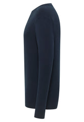 Mustang Arlington Męski Longsleeve Koszulka z Długim Rękawem Logo Dark Sapphire 1015674 4136