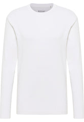Mustang Arlington Męski Longsleeve Koszulka z Długim Rękawem Bright White 1015674 2007