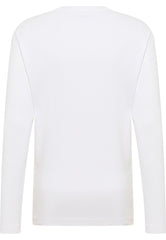 Mustang Arlington Męski Longsleeve Koszulka z Długim Rękawem Bright White 1015674 2007