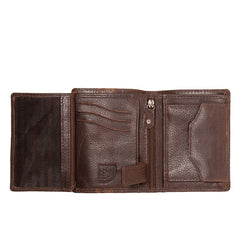 Skórzany Portfel Męski Mustang Asti Wallet Dark Brown 06.101176