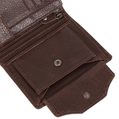 Skórzany Portfel Męski Mustang Asti Wallet Dark Brown 06.101176