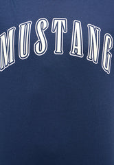 Mustang Austin Męski T-Shirt Koszulka Logo z Nadrukiem Dress Blues 1014927 5334