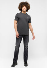 Mustang Austin Męski T-shirt Koszulka Logo Pirate Black 1015662 4088