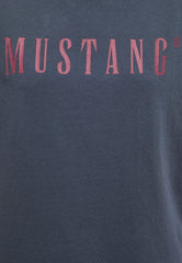 MUSTANG Alina C Logo Tee Damski T-shirt Koszulka Blue Nights 1013222 4085