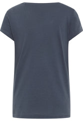 MUSTANG Alina C Logo Tee Damski T-shirt Koszulka Blue Nights 1013222 4085