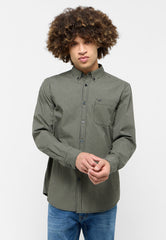 Mustang Chester Gingham Męska Koszula w Kratę na Guziki Elegancka Green Check 1015613 12636