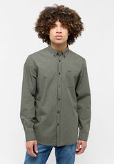 Mustang Chester Gingham Męska Koszula w Kratę na Guziki Elegancka Green Check 1015613 12636