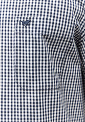 Mustang Chester Męska Koszula w Kratę Gingham Blue Check 1015613 12635