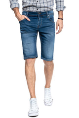 Męskie Szorty Krótkie Spodenki Mustang Chicago Short Denim Blue 1011731 5000 682