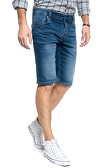 Męskie Szorty Krótkie Spodenki Mustang Chicago Short Denim Blue 1011731 5000 682