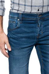 Męskie Szorty Krótkie Spodenki Mustang Chicago Short Denim Blue 1011731 5000 682