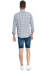 Męskie Szorty Krótkie Spodenki Mustang Chicago Short Denim Blue 1011731 5000 682