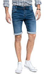 Męskie Szorty Krótkie Spodenki Mustang Chicago Short Denim Blue 1011731 5000 682