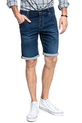 Mustang Spodenki Jeansowe Męskie Chicago Short Niebieskie Bawełna 1010192 5000 982