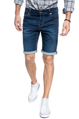 Mustang Spodenki Jeansowe Męskie Chicago Short Niebieskie Bawełna 1010192 5000 982