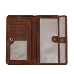 Skórzany Portfel Uniwersalny Mustang Como Wallet Top Opening Brown 06.103601