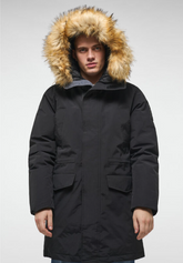 David Artic Męska Kurtka Zimowa Ciepła Parka Mustang Black 1012701 4142