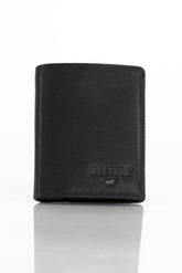 Męski Skórzany Portfel Czarny Premium Mustang Denimo High Wallet