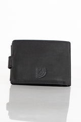 Mustang Denimo Wallet Męski Portfel Skórzany Pojemny Na Karty Premium Black Rfid