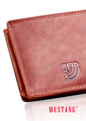 Portfel Skórzany Męski Mustang Denimo Wallet Side Opening