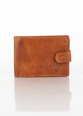 Skórzany Portfel Premium Rfid Mustang Denimo Wallet Side Opening With Button