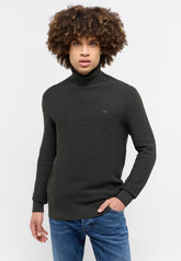 Męski Sweter Elegancki Golf Mustang Elgin Pirate Black 1015478 4088