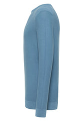 Sweter Elegancki Męski Mustang Elliot Logo Provincial Blue 1015472 5181